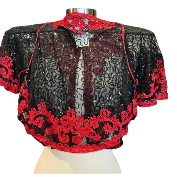 Mesh Embroidered Sequin Top M NWT - Picture 8 of 8